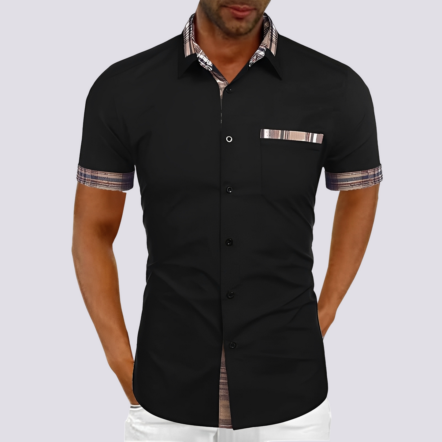 Jonathan - Men's Casual Button-Up Short Sleeve Shirt
