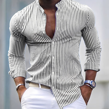 Haris - Casual striped long-sleeve shirt for men