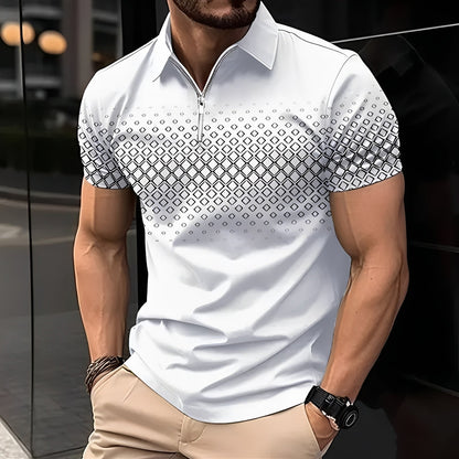 Johnny - Stylish patterned polo shirt for men