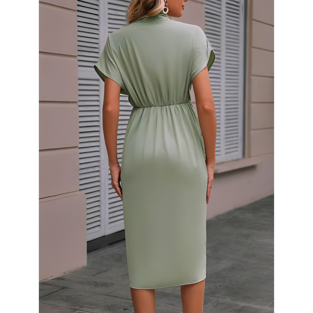 Vera – Elegant Midi Wrap Dress