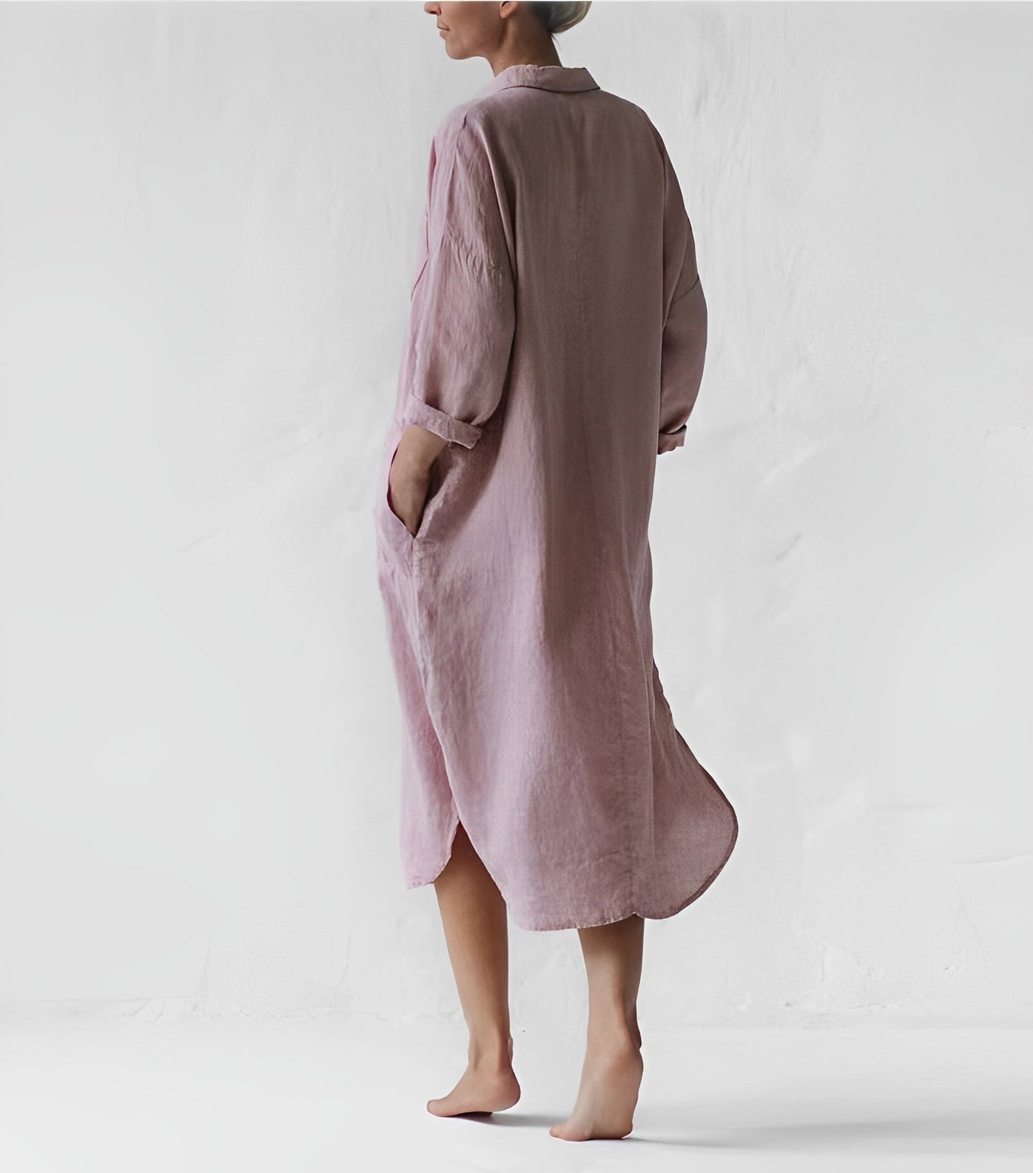 Justina - Linen Shirt Dress