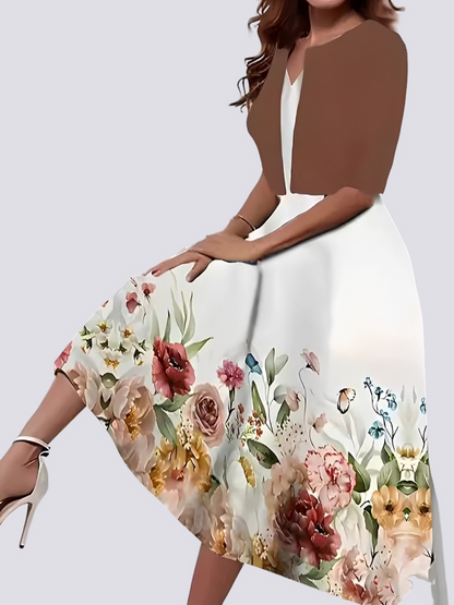 Jessica - Trendy two-piece outfit with long dress for women