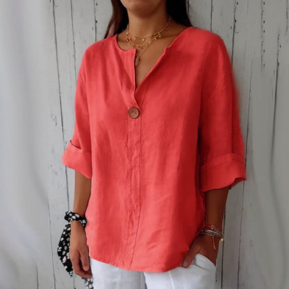 Arabella - Wide blouse for women with V-neck