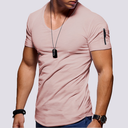 Louis - Casual slim-fit V-neck shirt for men