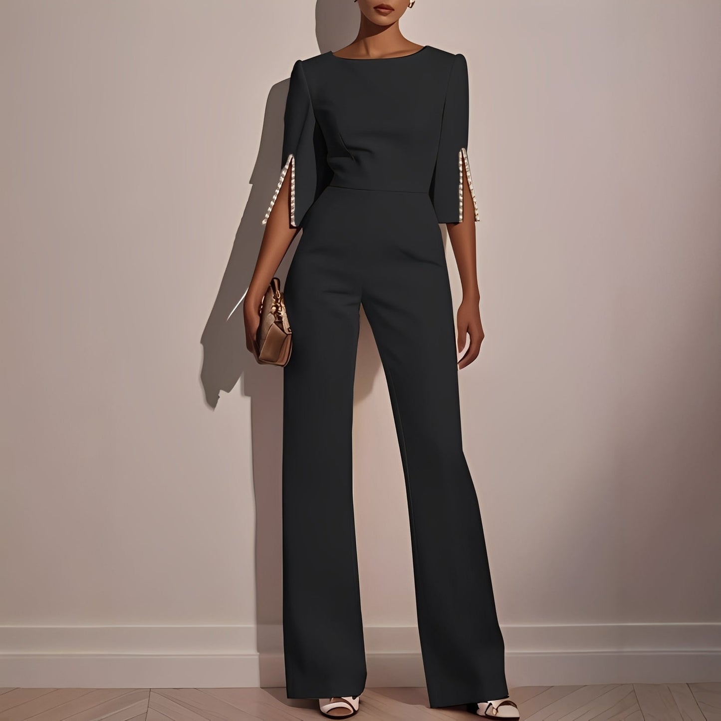 Gretel - Elegant, chic jumpsuit with bell sleeves for women