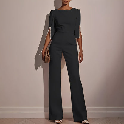 Gretel - Elegant, chic jumpsuit with bell sleeves for women