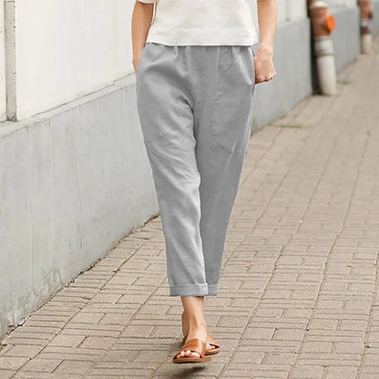 Ember - Broad Linen and Cotton Trousers