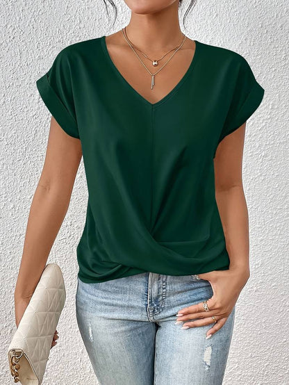 Kaira - Stylish V-Neck Top with Twist Detail
