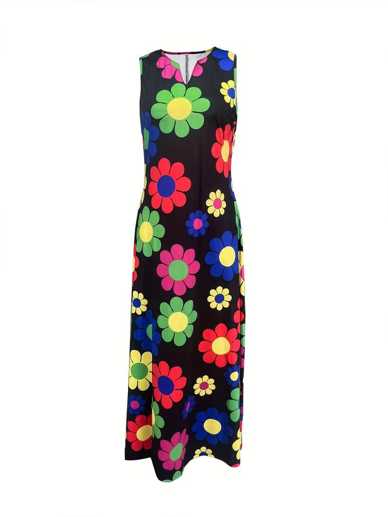 Grace - Dress with V-Neck and Floral Pattern