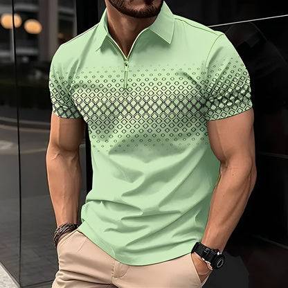 Johnny - Stylish patterned polo shirt for men