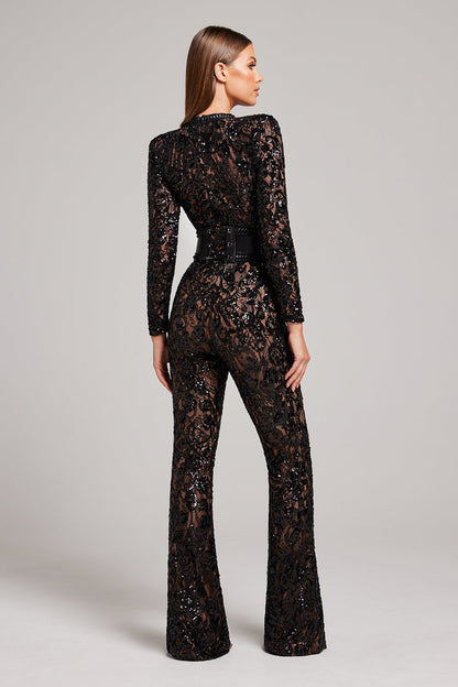 Sofia – Jumpsuit with Lace and Sequins