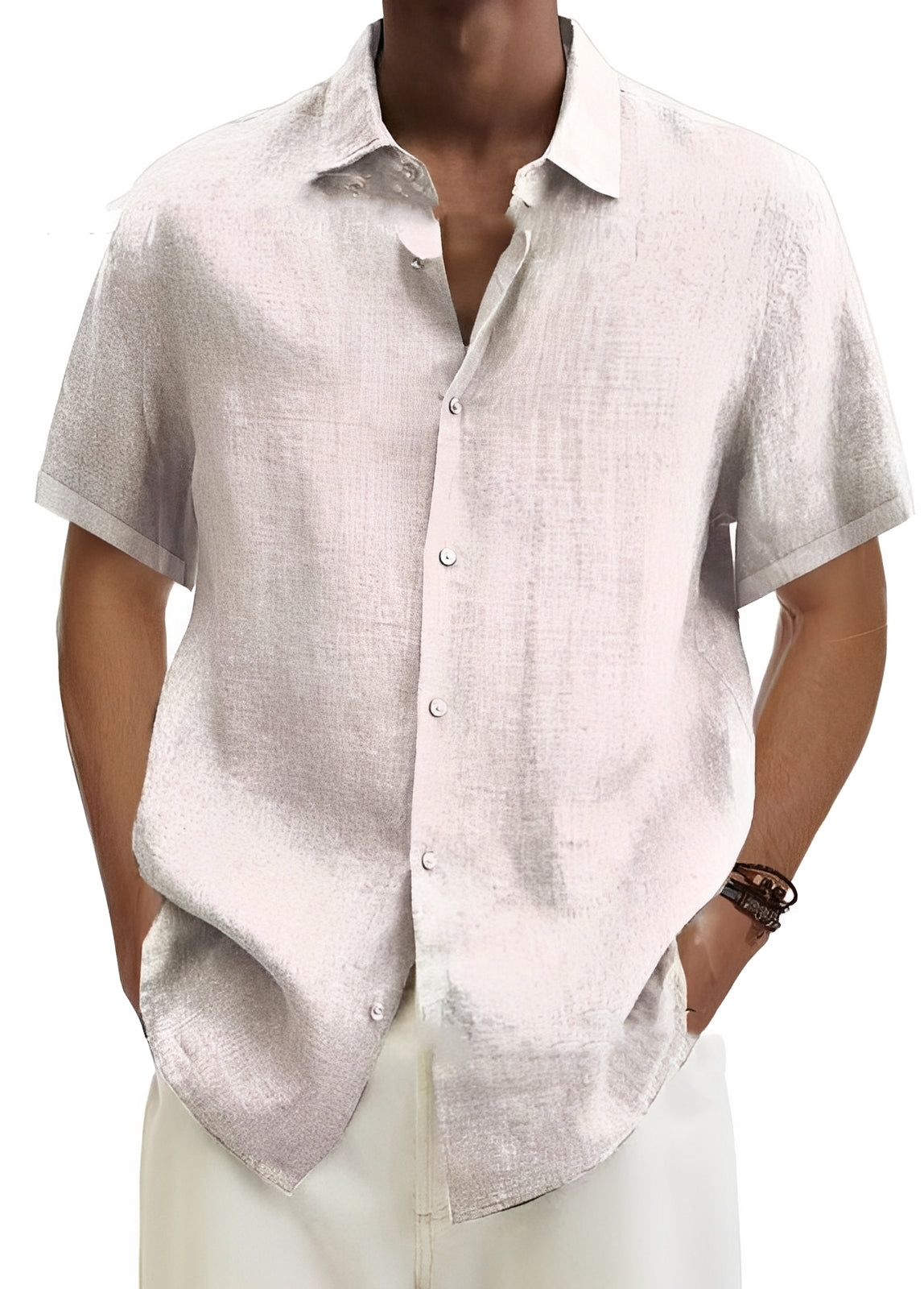 Richard - Casual, loose-fitting button-up shirt for men