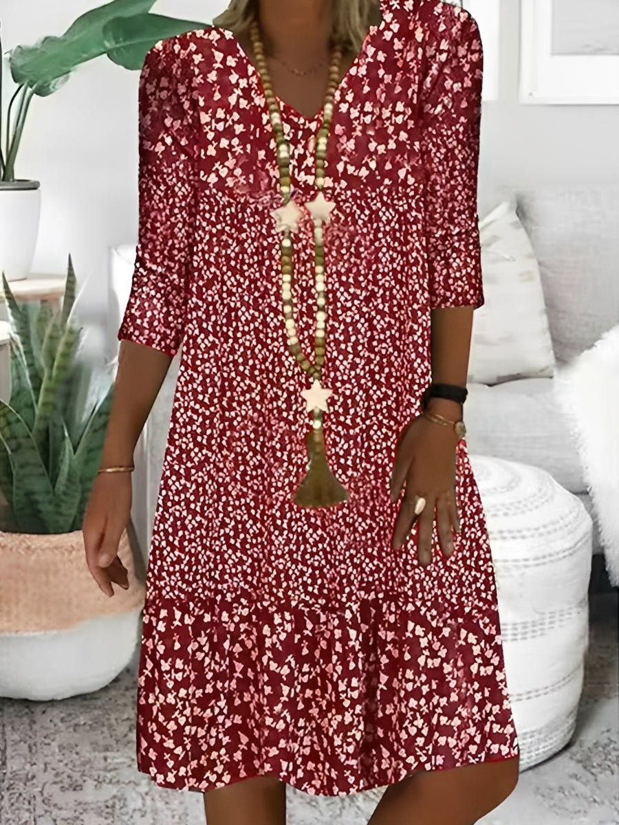 Mariam - Women's Casual V-Neck Dress