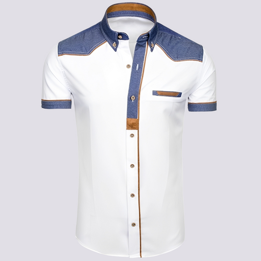 Frank - Women's stylish denim polo shirt