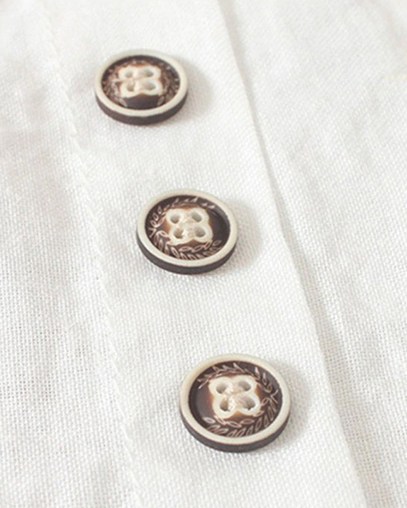 Julianny - Short-sleeve blouse with buttons at the front