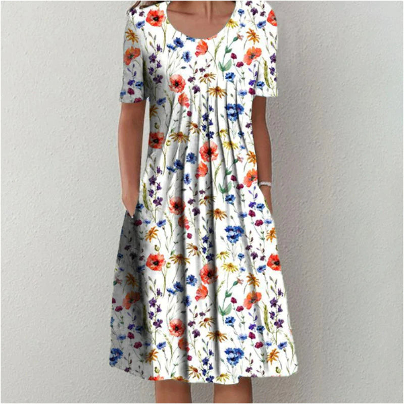 Erin - Stylish dress with subtle floral design