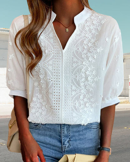 Dina - Stylish Embroidered Blouse