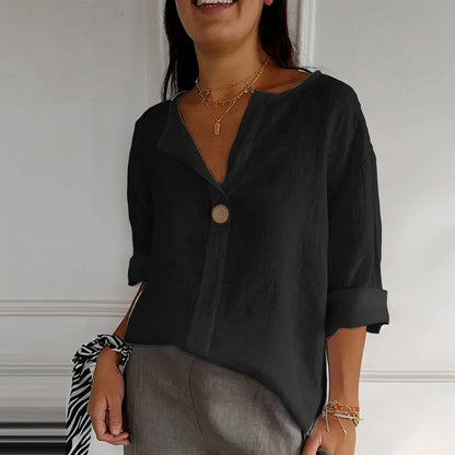 Arabella - Wide blouse for women with V-neck