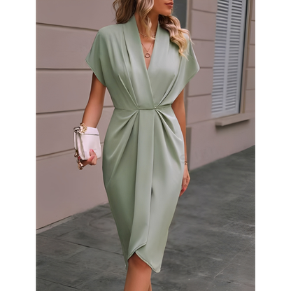 Vera – Elegant Midi Wrap Dress