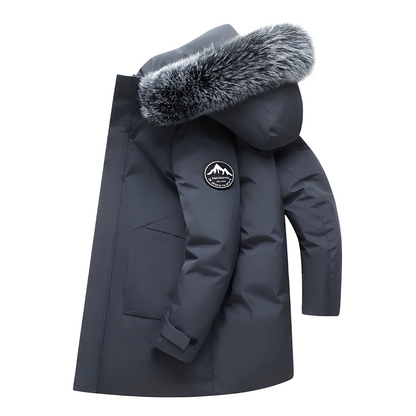 Crosby - Men's Down Jacket with Fur Hood