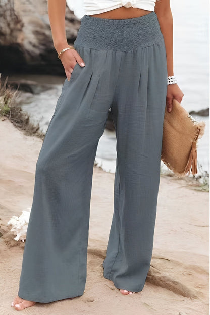 Nadia - High-waisted wide-leg pants for women