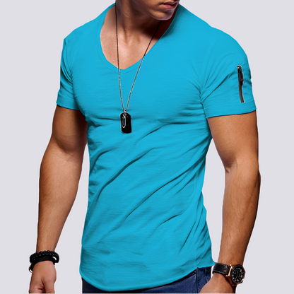 Louis - Casual slim-fit V-neck shirt for men