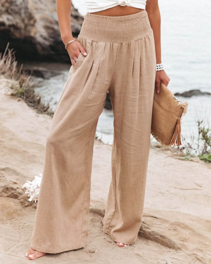 Quinley - Stretchy Linen Pants