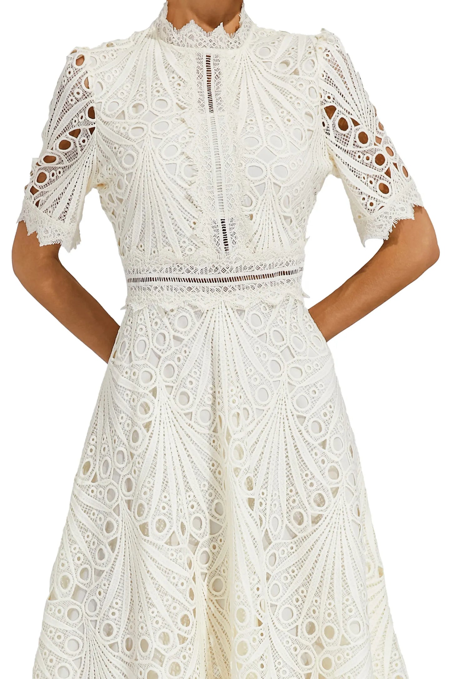 Pierre - Lace midi dress with elegance and refinement