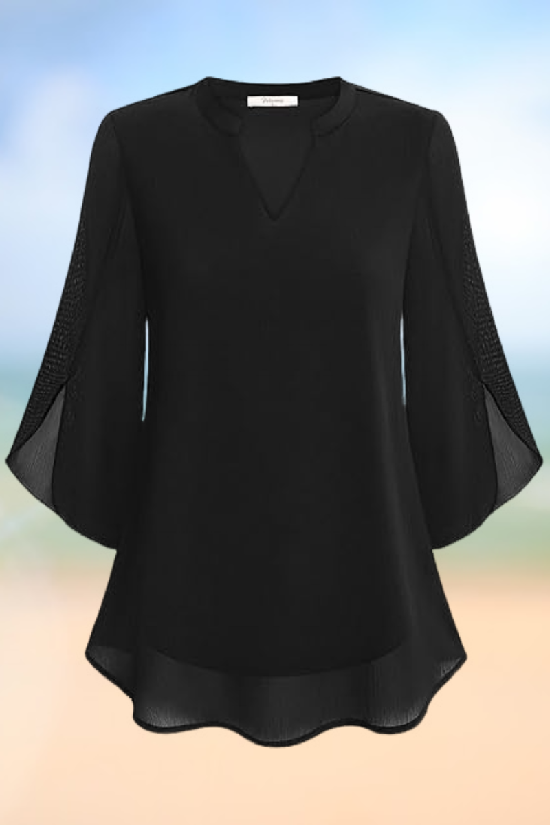 Celeste - Elegant blouse with open sleeves