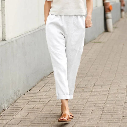 Ember - Broad Linen and Cotton Trousers