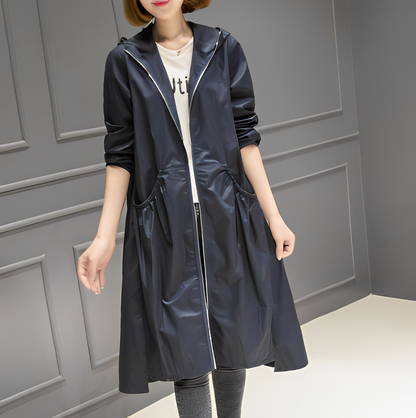 Margarette - Fashionable Hooded Raincoat for Women