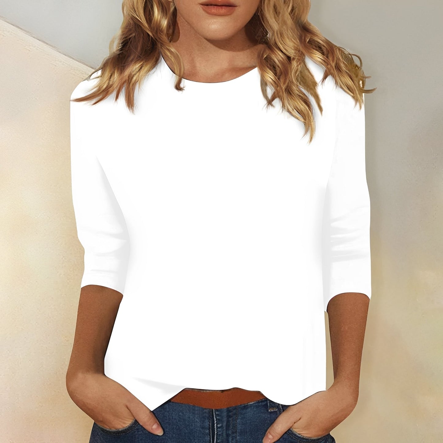 Kathryn - Casual shirt with 3/4 sleeves for women