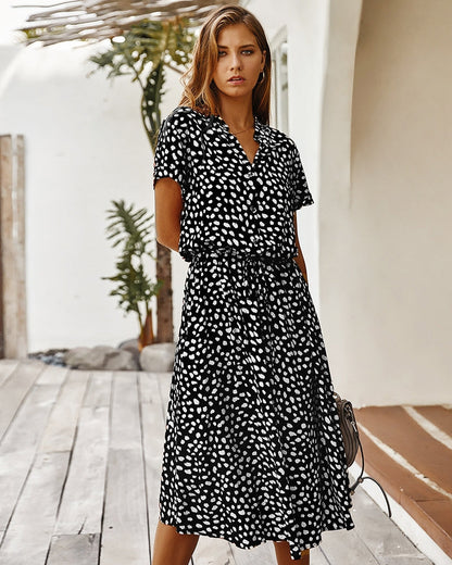 Molly - Chic Short Sleeve Dress with Collar for Women