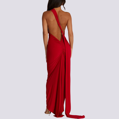 Martha - Elegant Backless Pleated Dress for Women