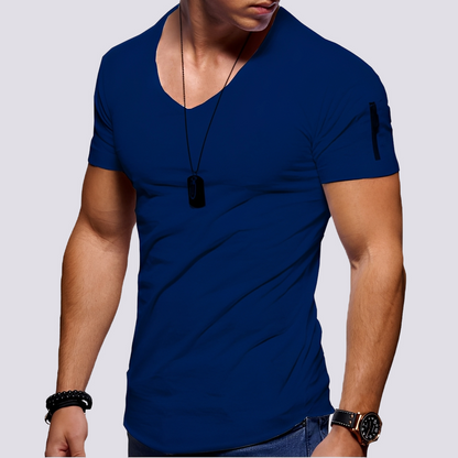 Louis - Casual slim-fit V-neck shirt for men