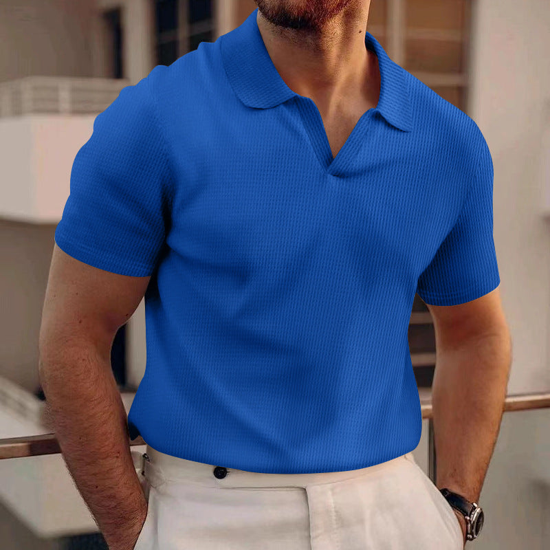 Edward - Casual Waffle Polo Shirt for Men