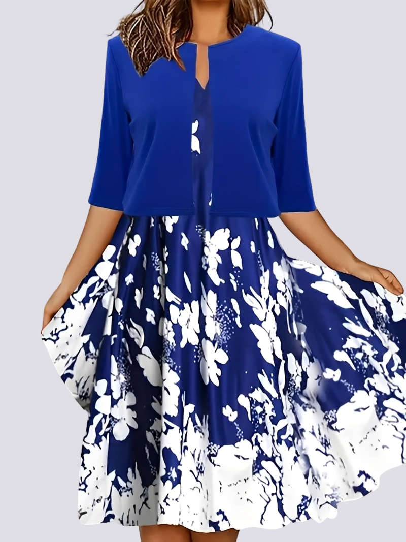 Jessica - Trendy two-piece outfit with long dress for women