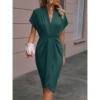 Vera – Elegant Midi Wrap Dress