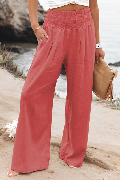 Nadia - High-waisted wide-leg pants for women