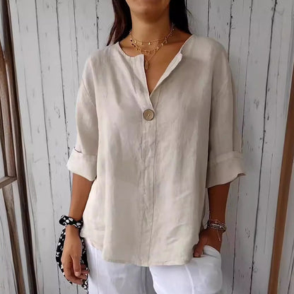 Arabella - Wide blouse for women with V-neck