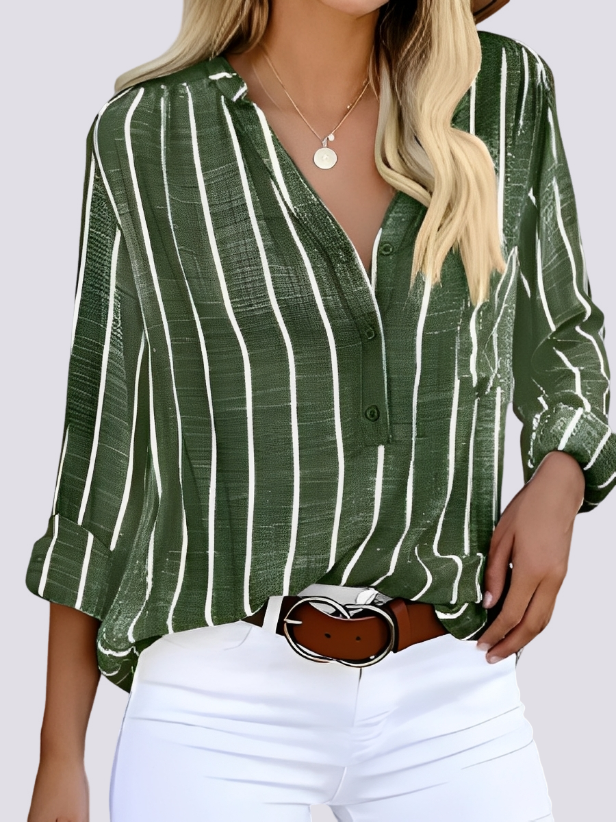 Mollie - Women's casual striped blouse