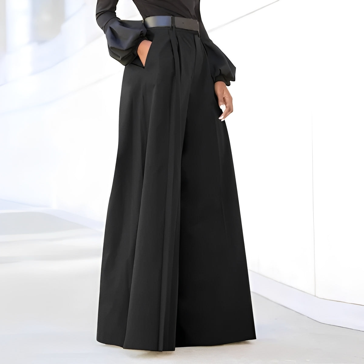 Ashley - Stylish, wide-leg flared pants for women