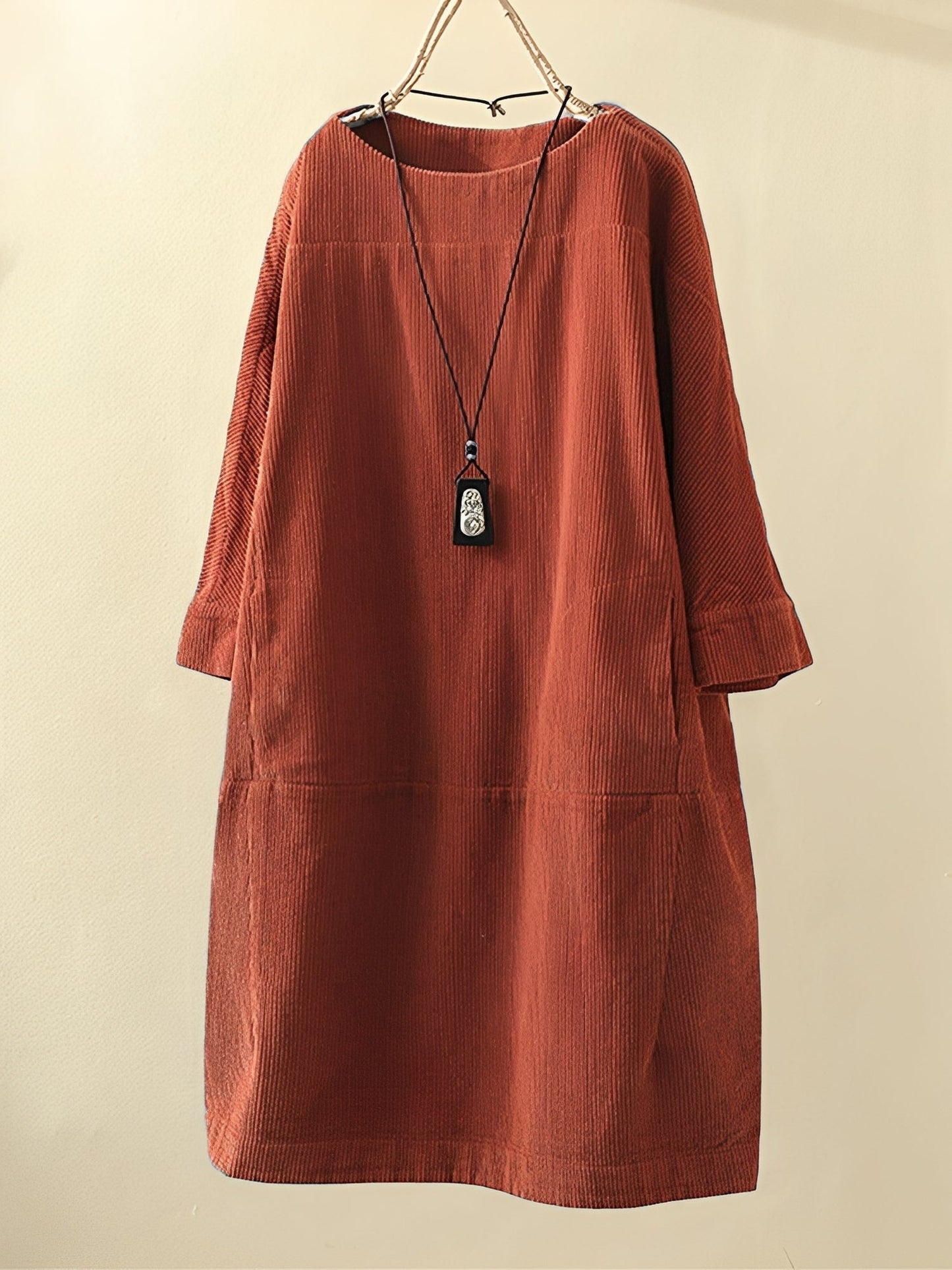 Ellen - Loose corduroy A-line dress for women