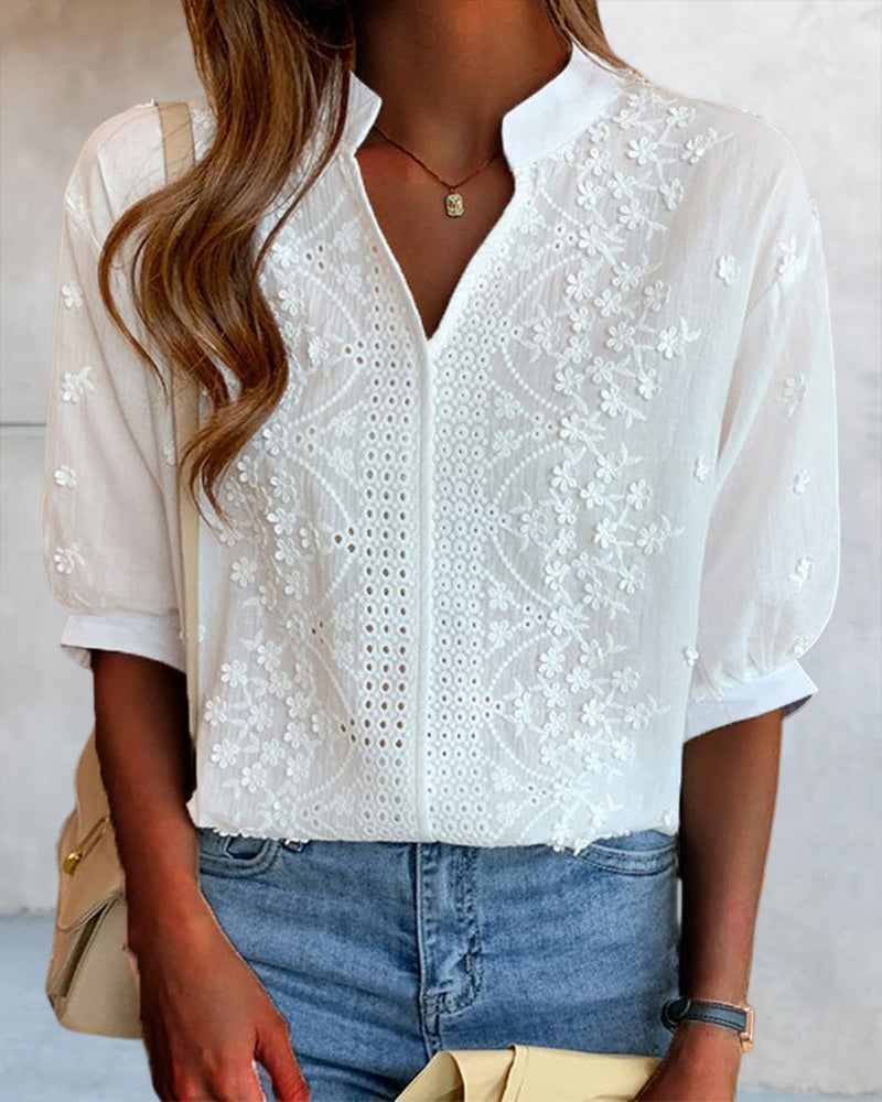 Dina - Stylish Embroidered Blouse
