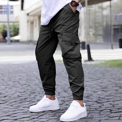 Ollie - Casual, Elastic Cargo Jogging Pants for Men