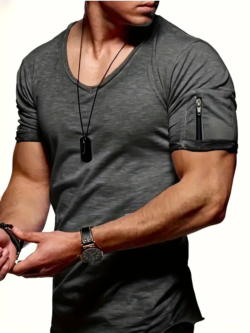 James - Men's V-neck T-shirt, Comfortable Style