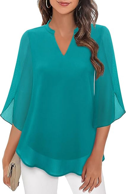 Brianna - Open sleeve blouse with stylish movement