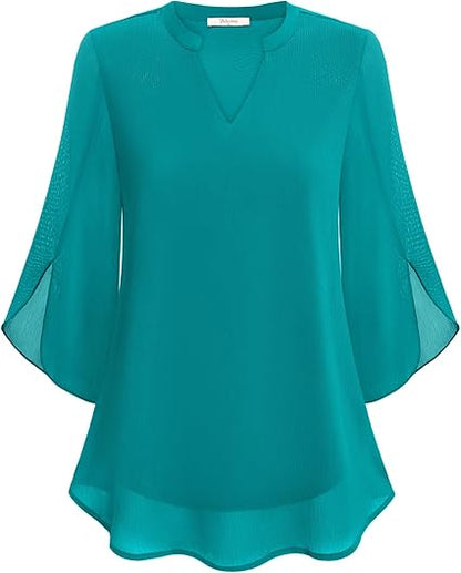 Brianna - Open sleeve blouse with stylish movement