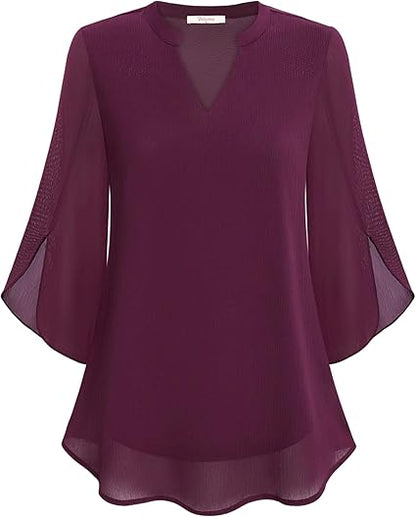 Brianna - Open sleeve blouse with stylish movement
