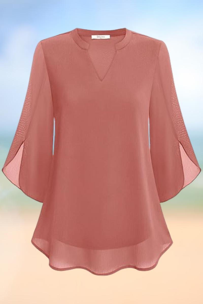 Celeste - Elegant blouse with open sleeves